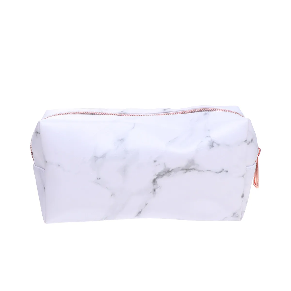 Rose Gold Marble Vein Portable Makeup Bag Large Capacity Toiletries Storage Bag Travel Gym Camping Bathroom