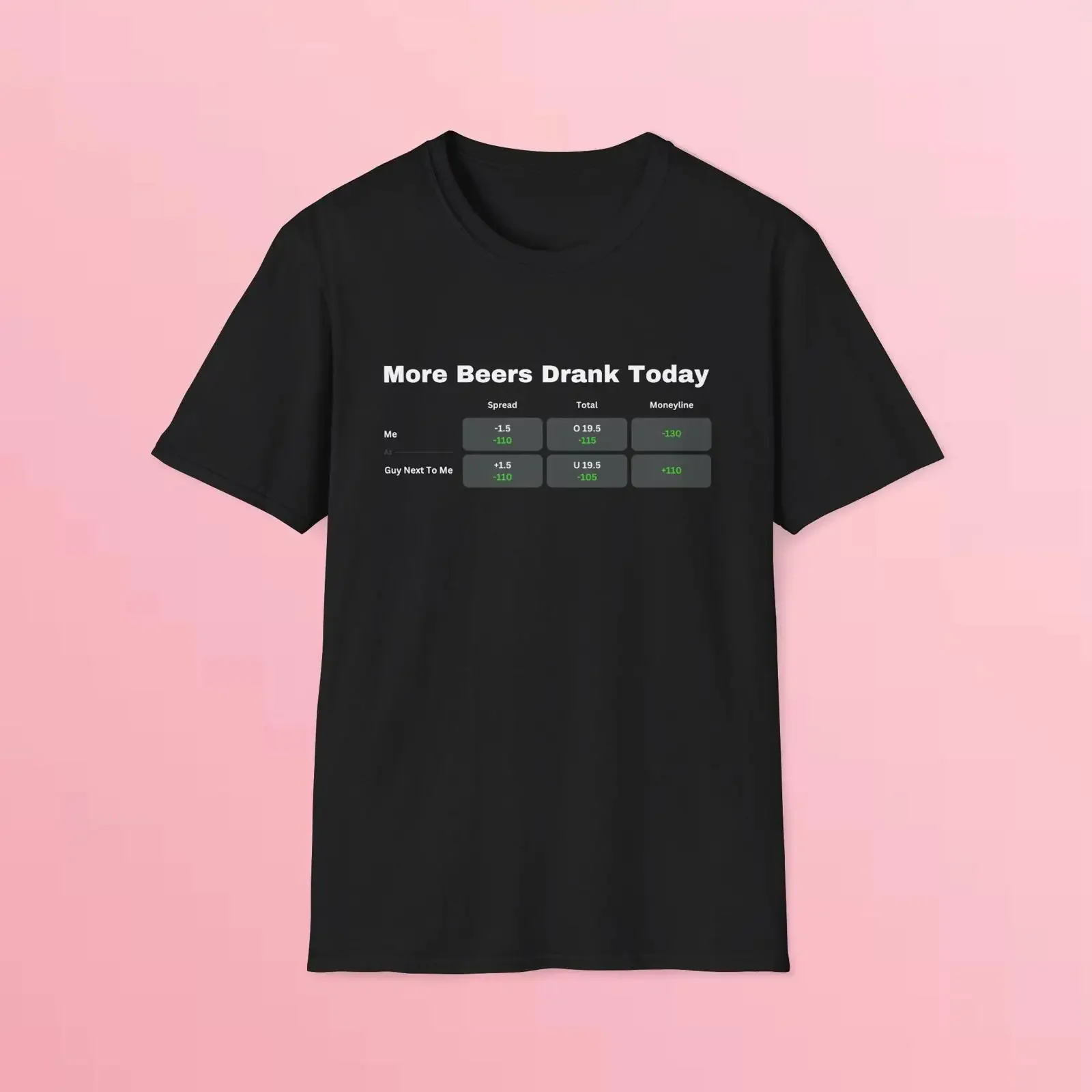 Funny More Beers Drank Today Sports Betting T Shirt Men's Gambling Parlay Beer Bar Pub Casual  vintage Washed designer clothes