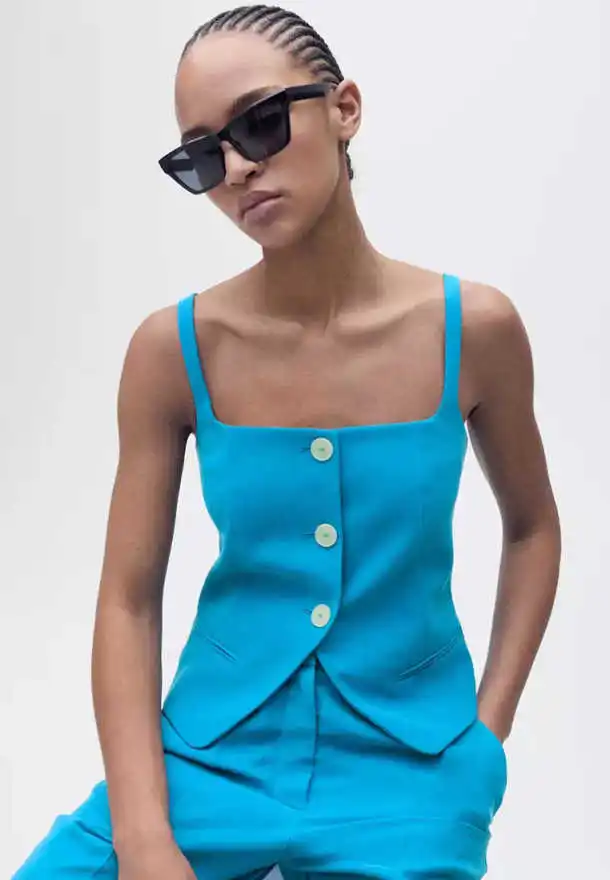 Simple Women Blazer Suits 3 Pieces Single Breasted Jacket Customized Wide Leg Pants Casual Daily Party Dress