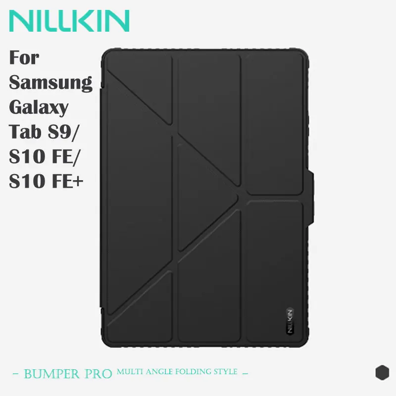 

NILLKIN Leather Case For Samsung Tab S9/S10 FE/S10 FE+, 3-Position Stand + Camera Privacy, Shockproof Bumpers & Magnetic Cover