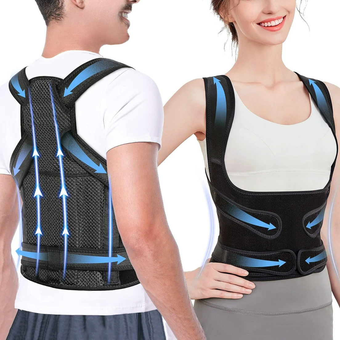 Posture Corrector/ Adjustable Upper Back Brace,Shoulder Straightener Support Pain Relief -Scoliosis Back Brace Posture Corrector