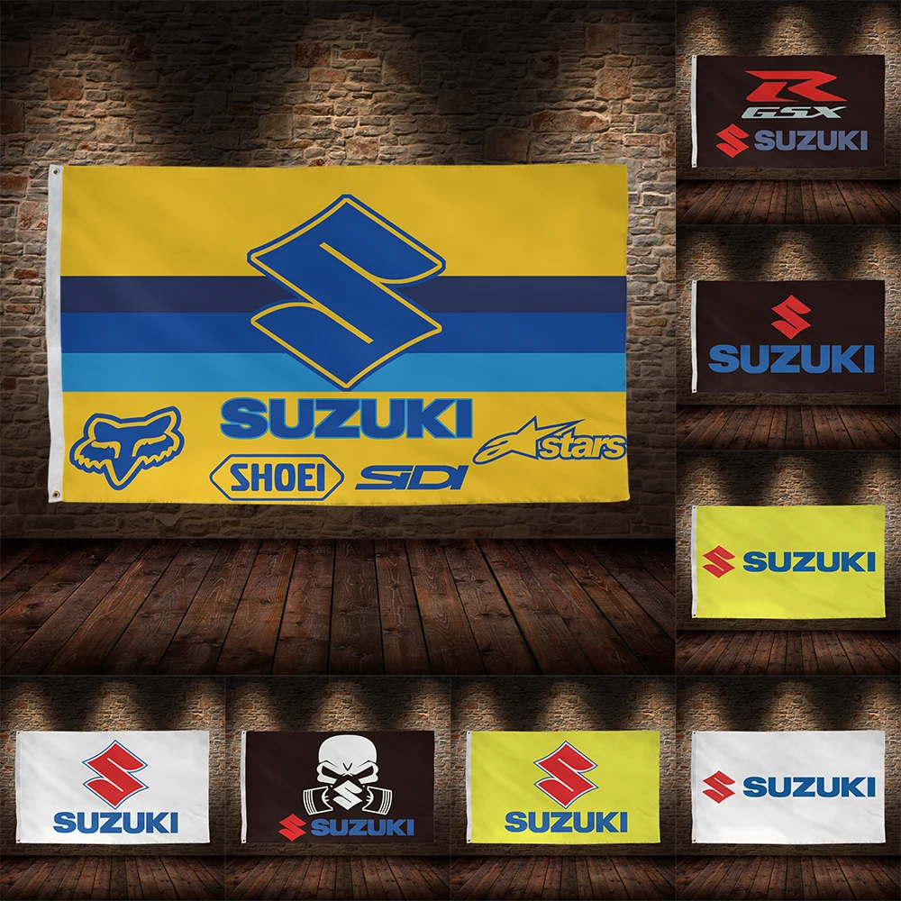 

3x5 футов S-suz∩ Гоночный флаг из полиэстера с печатным оформлением интерьера гаража