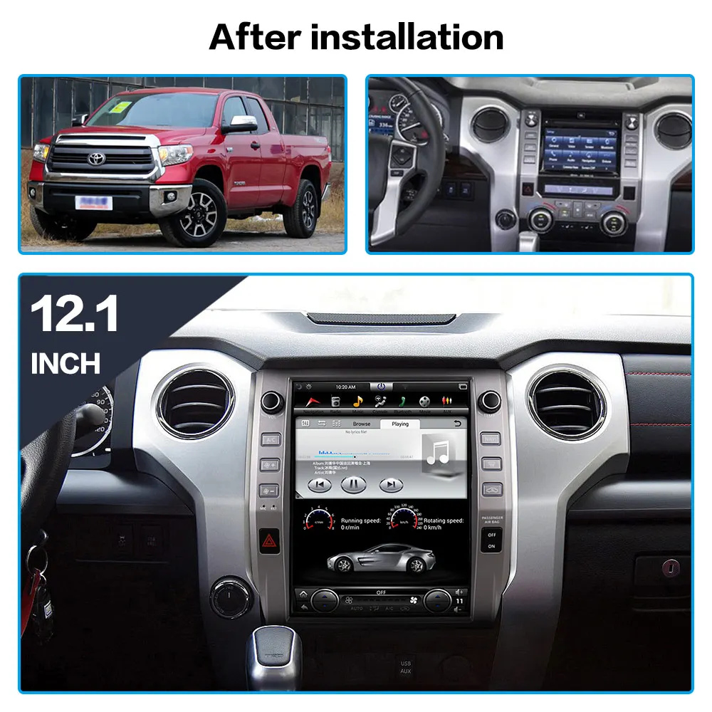 

Автомагнитола для Toyota Tundra 2014-2017 с сенсорным экраном Tesla Carplay, Android, радио, мультимедийный плеер, GPS-навигация, автомобильное аудиоустройство