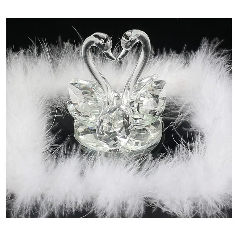 Beautiful Glass Home Decoration, Cute Swan Statue, Home Decoration, Dining Table Family Collection Gift, Home Crystal Decoration view 6