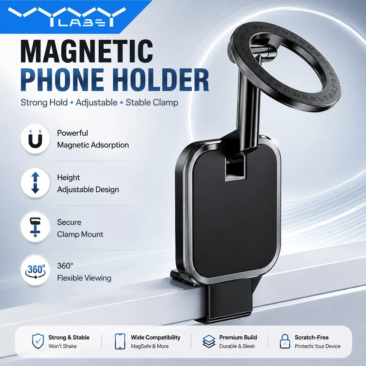 Phone Holder Airplane - ขาตั้งแม่เหล็กสำหรับเดินทาง Vyvylabs รุ่น 720 ° หมุนได้