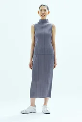 YUDX Miyake Pleated 2025 Spring And Summer New High-collar Fashion Sleeveless Shirt Women's Bottoming Shirt My Body My Choice