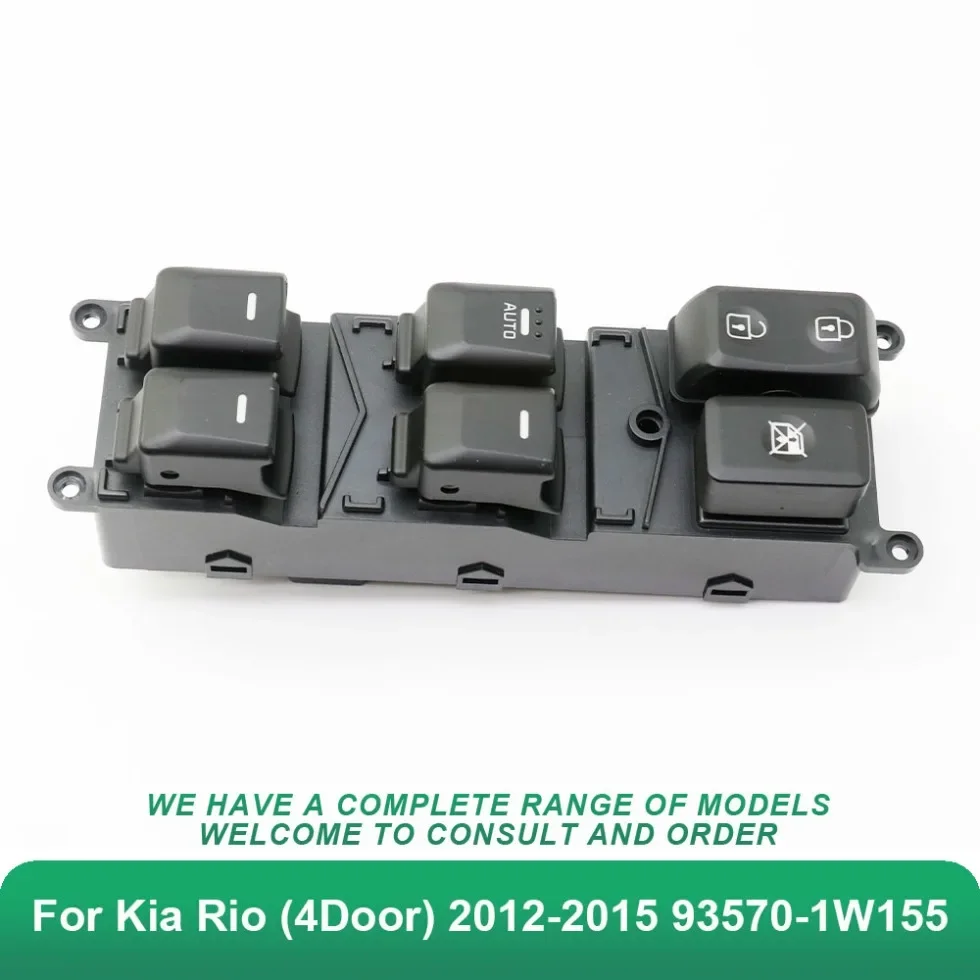 

New Car Front Left Drive Side Power Window Control Switch Button for Kia Rio (4Door) 2012-2015 93570-1W155