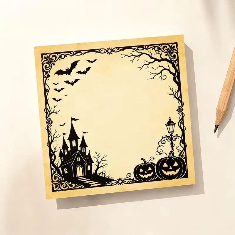 Halloween Cartoon Notepad, Cute Ghost Pumpkin Memo Pad, Paper Notebook For Journal Desk Supplies Office Notes