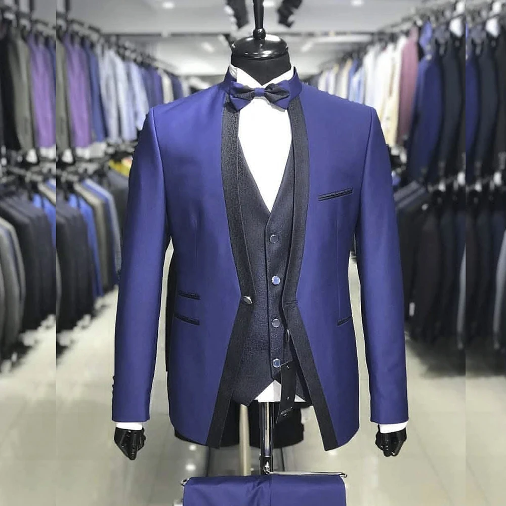 

SILIWEYA Customzied Men's Suits for Wedding 2025 Luxury One-Button Slim Fit Outfits Elegant 3 Piece Jacket Pants Vest Costume