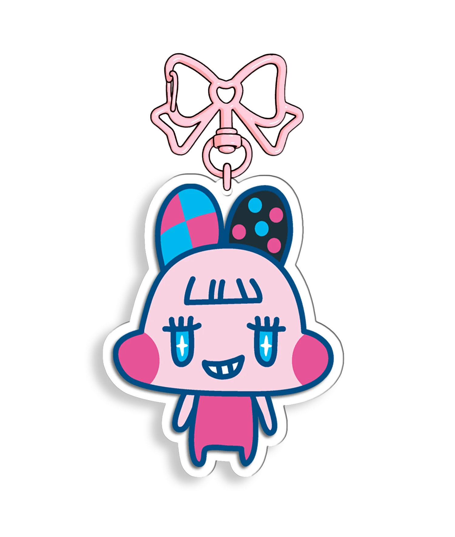 6 سنتيمتر GoGo Tamagotchi القوس سلسلة مفاتيح مصنوعة من الأكريليك Tamagotchi Mametchi Kuchipatchi Mimitchi قلادة كيرينغ مفتاح سلسلة حلقة رئيسية المشجعين هدية #4