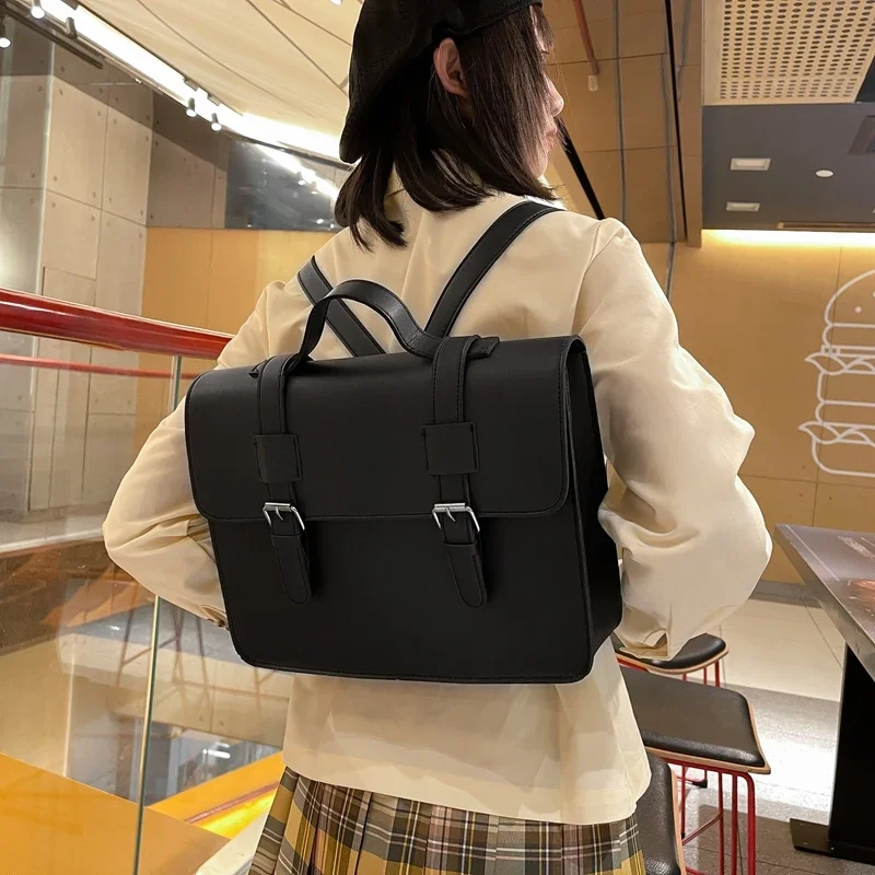 Pu Leather Multifunction Crossbody Bag School Backpack For Student Women Shoulder Bag Unisex High Quality Shoulder Bag Backpack