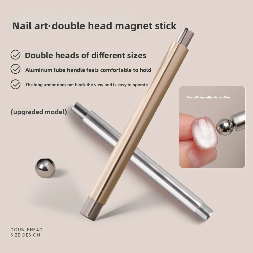 1/2Pcs Nail Cat Eye Magnetic Ball With Nail Magnetic Stick Tool Set Double-head Strong Magnet Pen 3D Cat Eye Gel Nail Supplies view 5