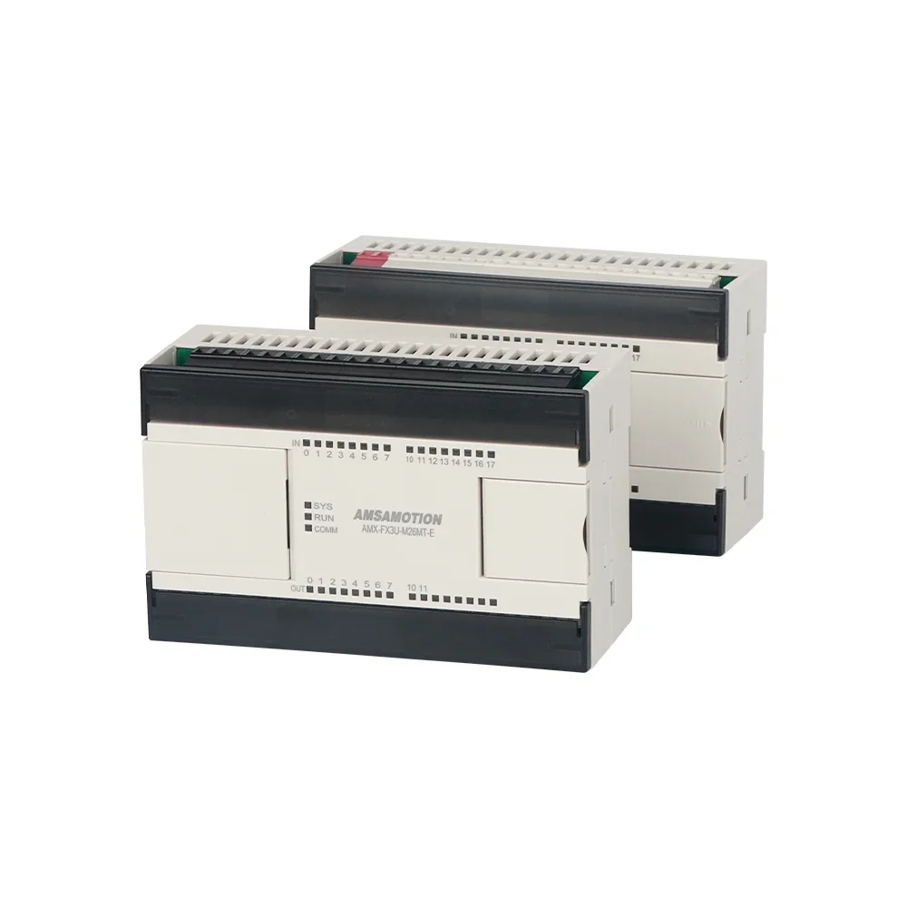 Amsamotion FX3U Ethernet PLC FX3U-M26MR-E FX3U-14MT FX3U-14MR for Mitsubishi Programmable Logic Controller Transistor Relay Anal