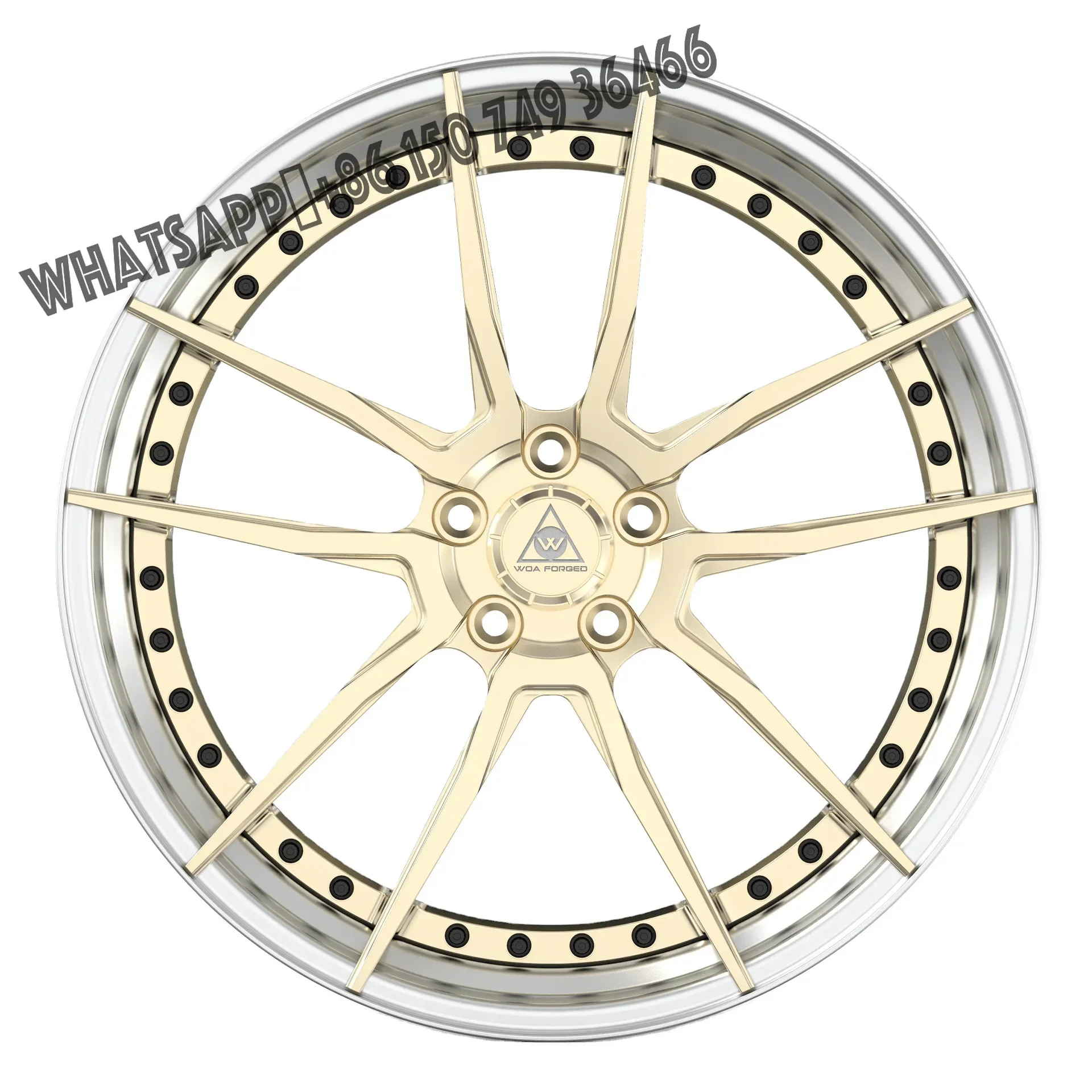 

Forged Hub 5 Holes Wheels Car Aluminum Polished Chrome Rims Custom 2 Piece 18 19 20 21 22 23 Inch Customized Lightweight Rims