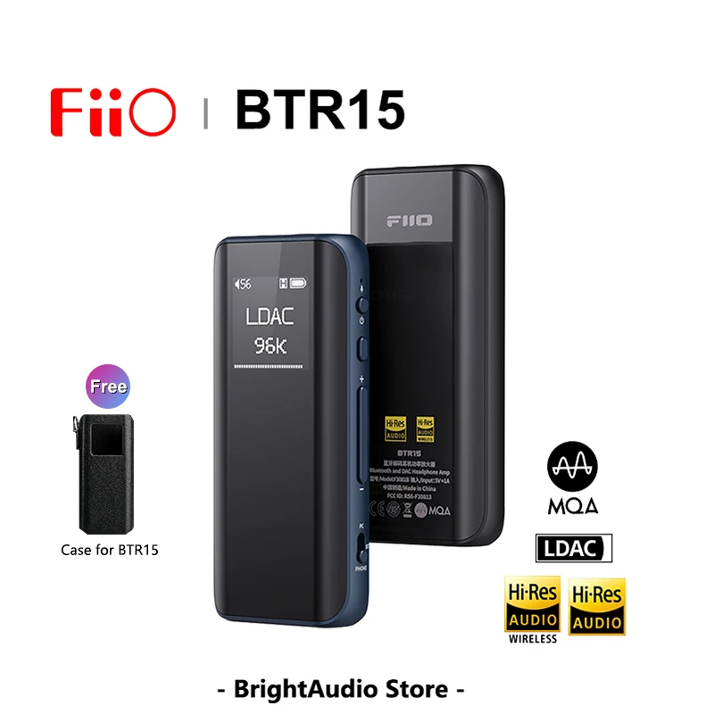 

FiiO BTR15 Bluetooth 5.1 Receiver USB DAC AMP Hi-Res Headphone Amplifier 2* ES9219MQ DSD256 LDAC/aptX 3.5/4.4mm Output