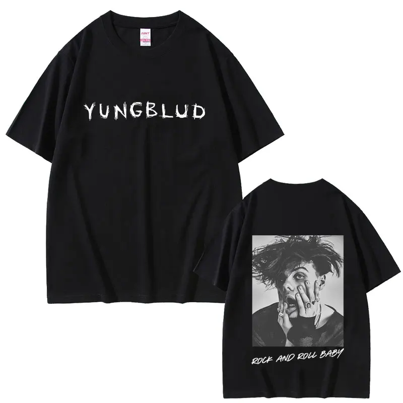 

Singer Yungblud Face Graphic T-shirt Men Women Casual Vintage Streetwear Men's Fashion Gothic T Shirts Male Soft Cotton Tshirt