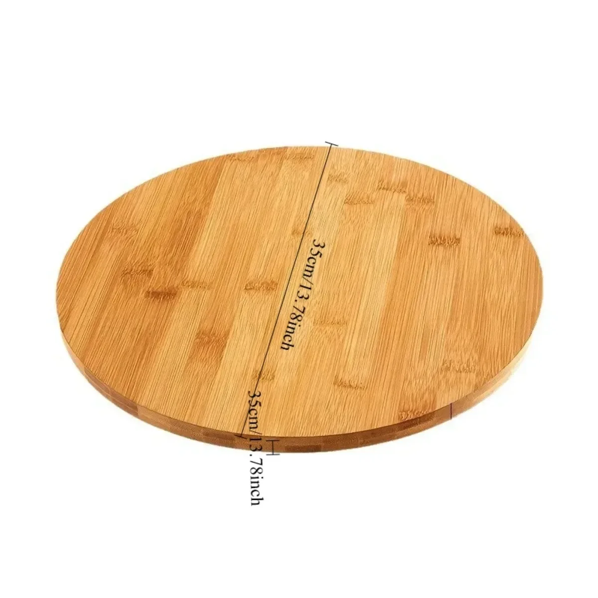 Lazy Susan Organizer Rotating Tray Kitchen Storage Turntable Cabinet Countertop Spice Rack Wooden Round Holder