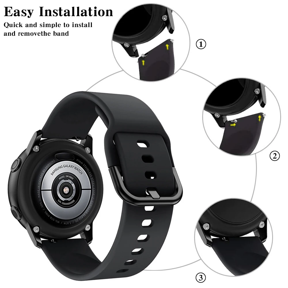 Original Strap for Samsung Galaxy Watch Active 2 40mm 44mm 3 Gear Sport Wrist Bracelet Replacement Watch band 20 22mm Watch Band