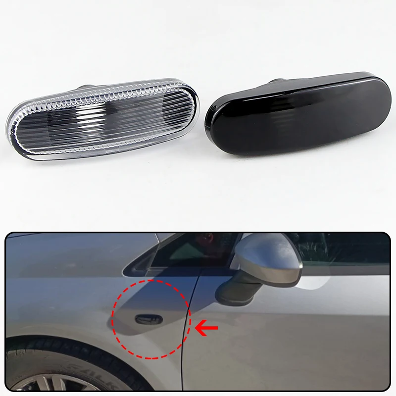 2 peças apenas conchas marcador lateral tampas de lente de luz para fiat grande panda van mk2 mk3 punto evo fiorino citroen nemo painel estate van