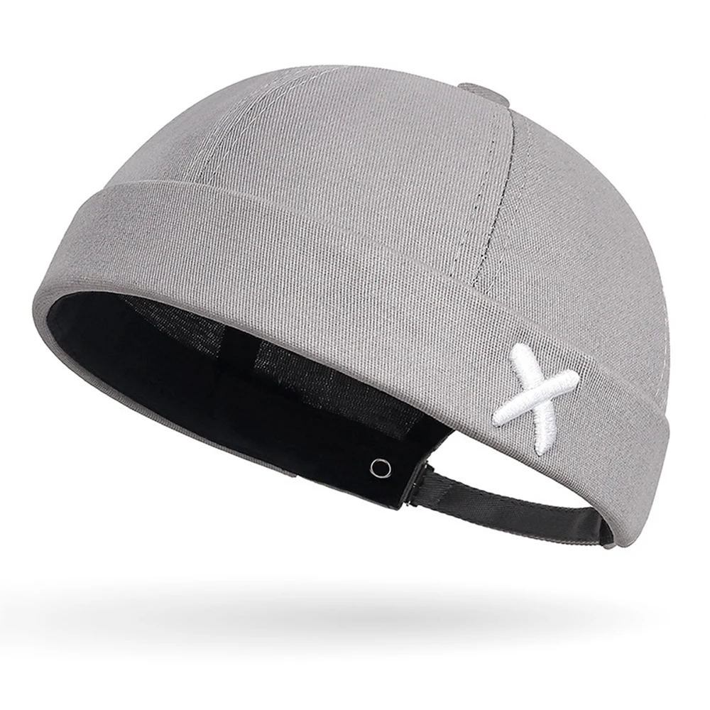 Fashion Brimless Skullies Cap Hip Hop Hats for Men Soft Top Beanie Hat Summer Multipurpos Portable Crimping Street Solid Color