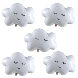 1Set White Smiling Cloud Foil Balloon 30inch Helium Number Ball Birthday Party Baby Shower Wedding Anniversary Decoration