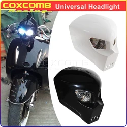 Naked Motorcycle Decorative Lights Skull Shape Headlamp Fairing Mask For Harley Honda Choppers Bobber Cruiser Touring Custom 12V