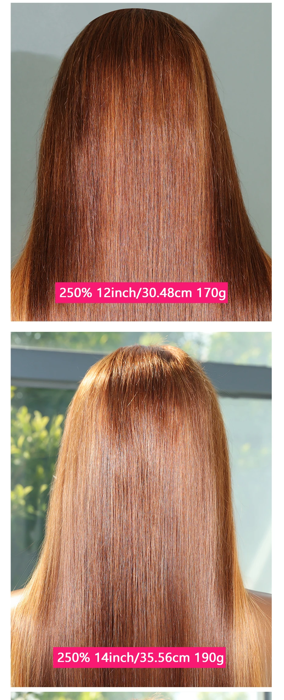 Echte 250 Dichte Braun-Blonde 13x4 Transparente Lace-Front-Bob-Perücken 100% Echthaar Doppelt Gezogen Knochenglattes Haar Vietnamesisches Rohhaar – Detail 6