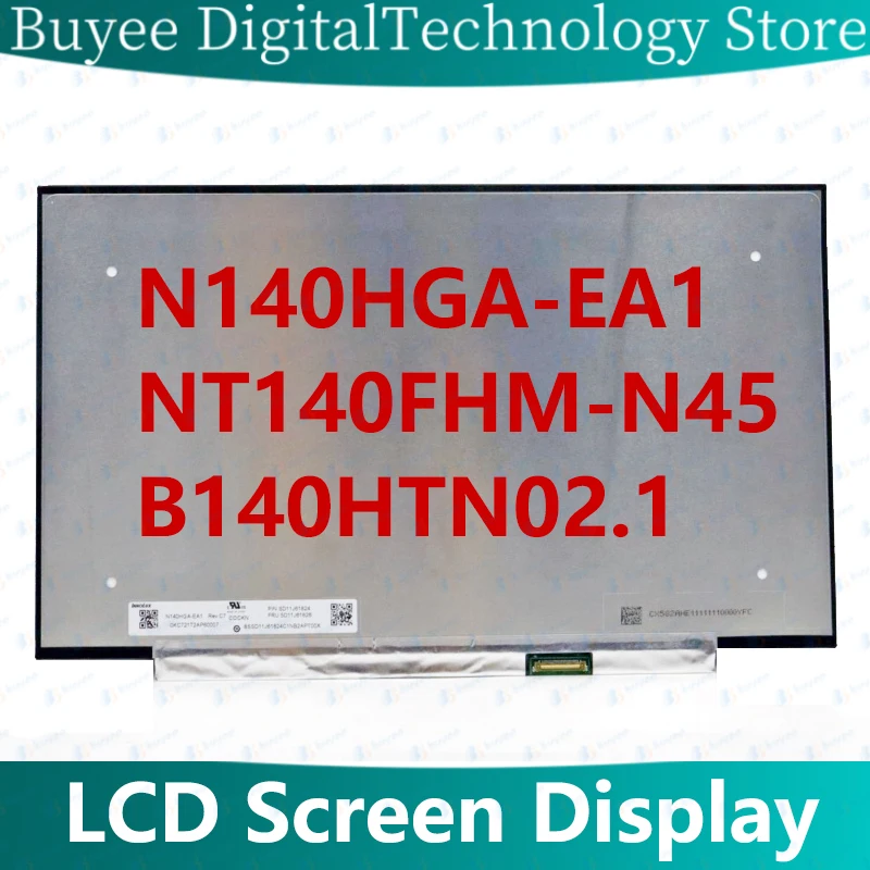 

ЖК-экран для ноутбука 14 дюймов N140HGA-EA1 NT140FHM-N45 B140HTN02.1 для Lenovo ideapad 5-14IIL ARE05 ThinkBook 14 G3, матричная панель дисплея