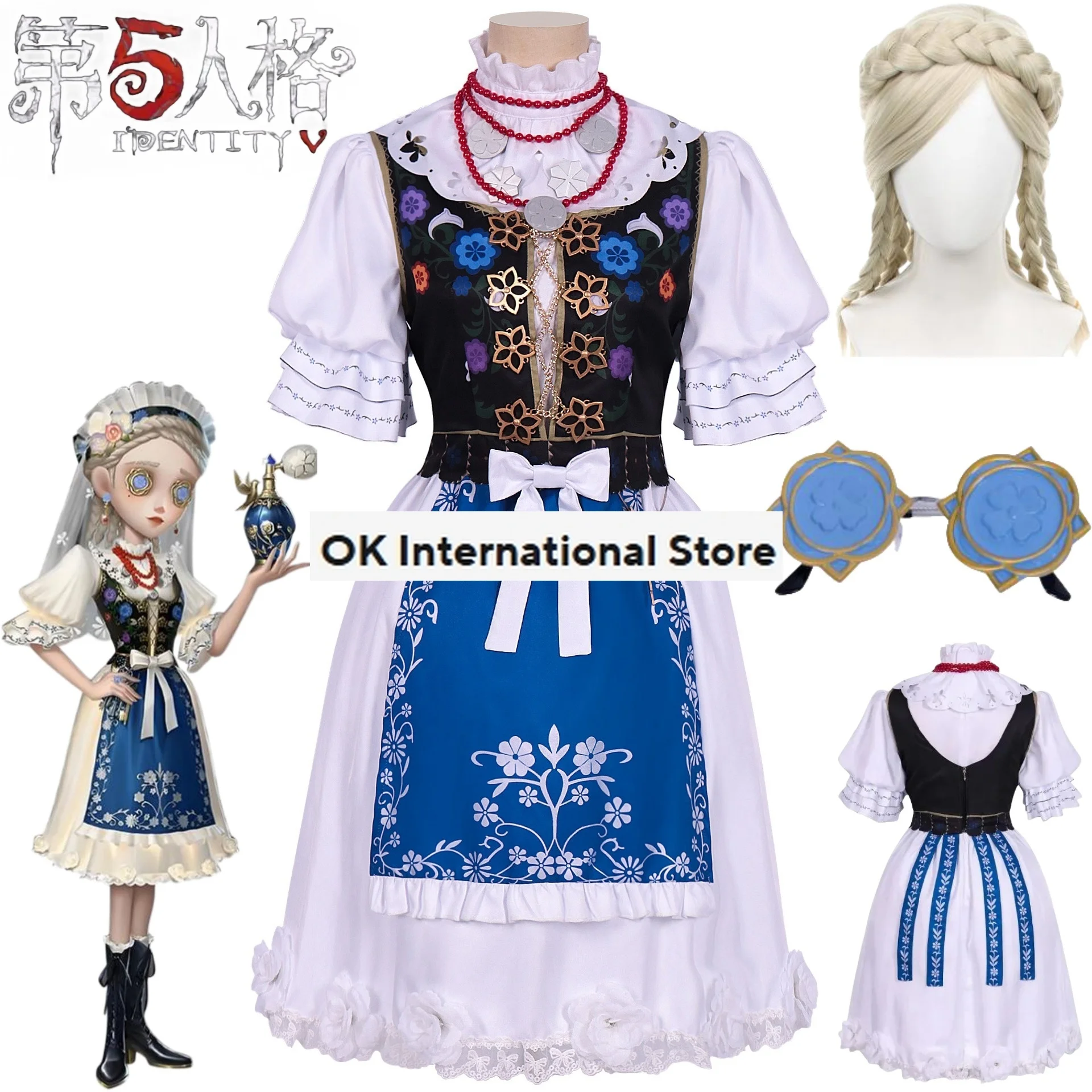 Game Comic Identity V Cosplay Costumes Survivor Perfumer Vera Nair Judith The Dove Skin Cosplay Costume Uniforms Dresses Wig Set