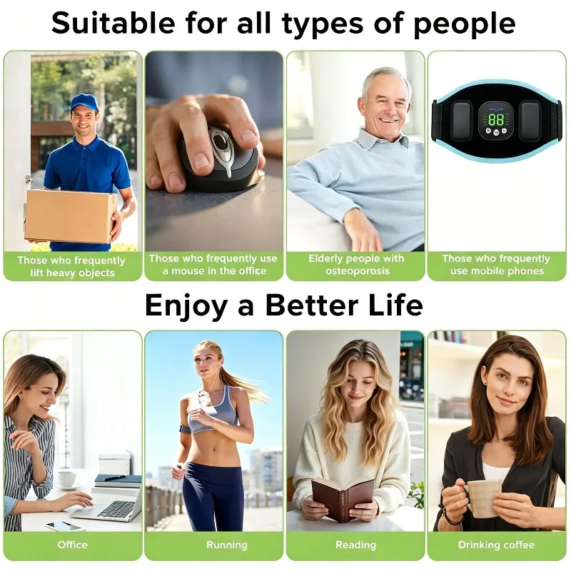 

ABIT Wrist Massager Electric Remote Control Massager, Cordless Heated EMS Hand Massager