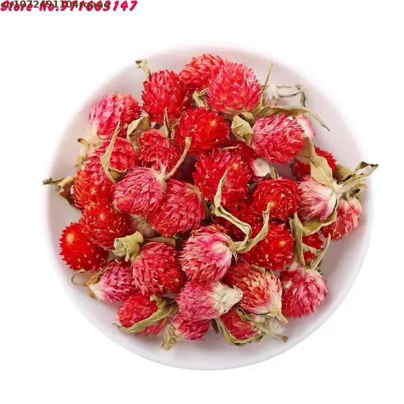 High Quality Natural Red Purple Globe Amaranth Dried Flower For Soap Candle Flavor Women\'s Perfume Tea Essence Making Materials