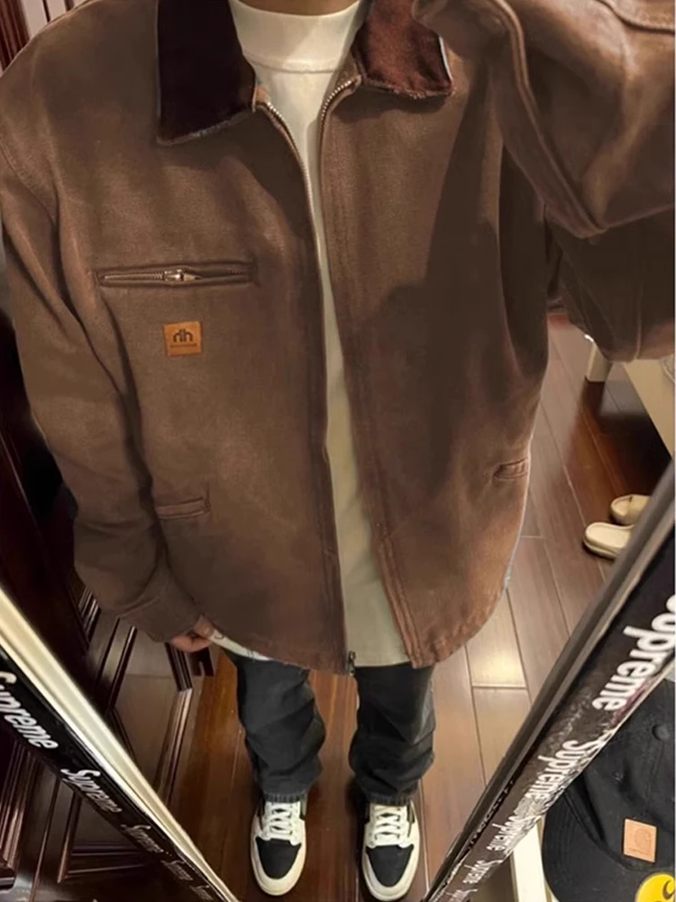 

i Color Detroit Workwear Jaet ort Sle Cool Design Outerwear Cleanfit Polyester Fiber Zipper Closure Stand Fit