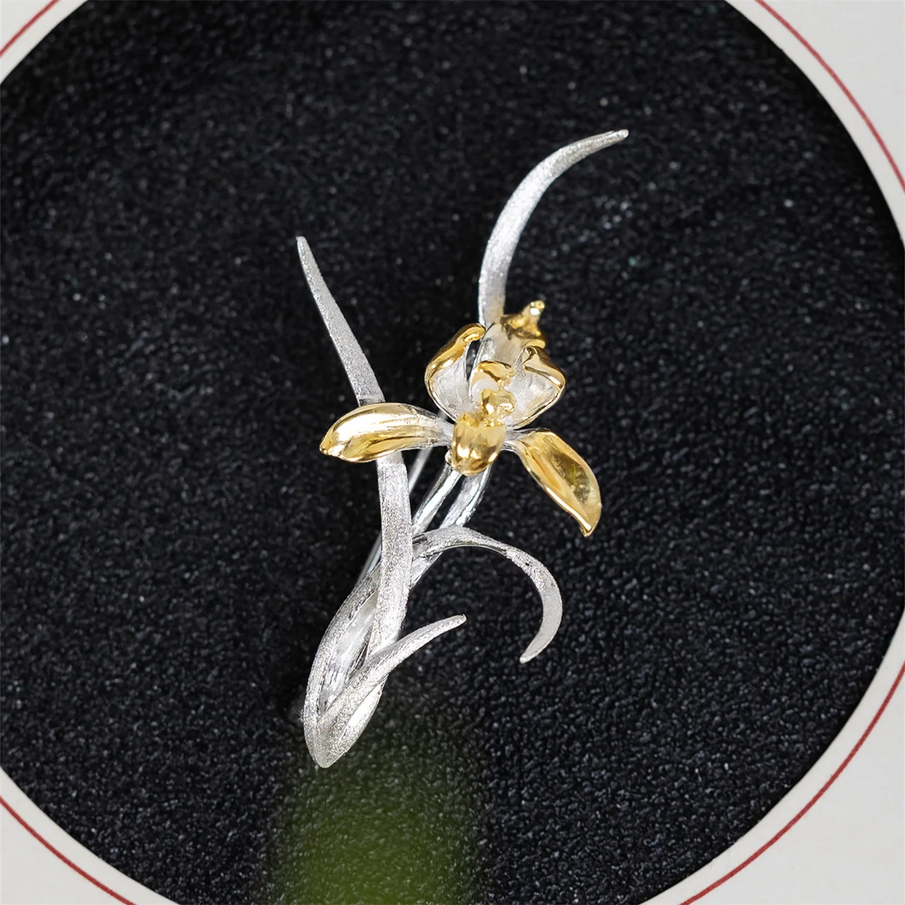 

S925 Sterling Silver Brooch Orchid Flowers Women's Men Style Fashion Pin Birthday Gift Accessories Fine Charm Jewelry Wholesale