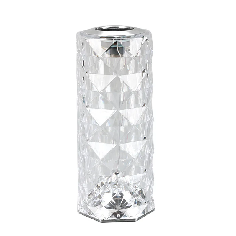 Altavoz Bluetooth, luz rosa, luz LED de ambiente de cristal, luz nocturna pequeña junto a la cama del dormitorio, lámpara de escritorio decorativa