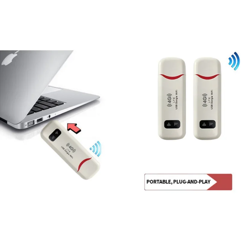 Modem WiFi USB 4G, Dongle WIFI hotspot kartu Sim saku nirkabel Dongle Stik USB Dongle Mobile Broadband 150Mbps