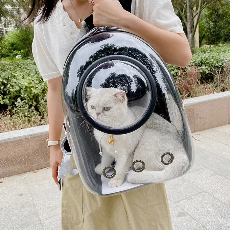 Pet Cat Bag Transparent Skylight Diaper Bag Portable Outdoor Space Capsule Cat Supplies Breathable Large Capacity Backpack