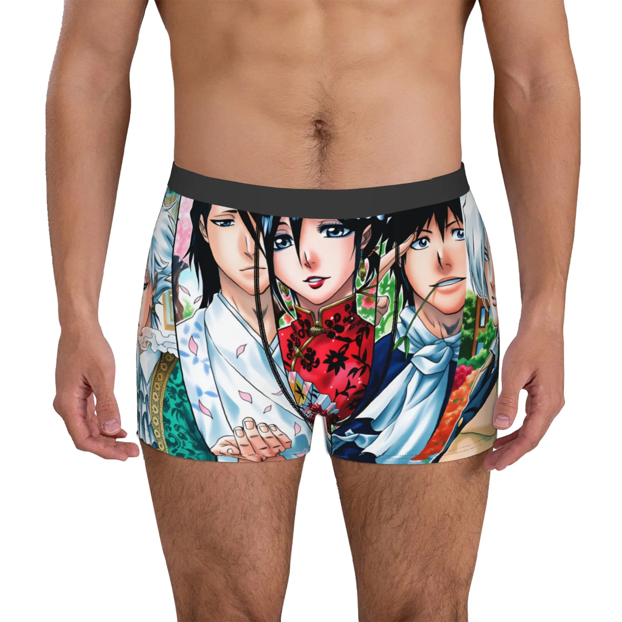 Herrenmode Byakuya Kuchiki Bleach Unterwäsche Rukia Kuchiki Kaien Shiba Boxershorts Atmungsaktive Shorts Höschen Unterhosen
