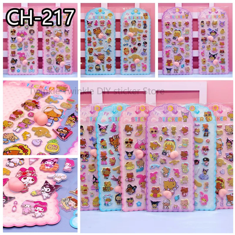 

Random Mixed 36pcs Tanned TK Bubble Sticker Children Cartoon 3D Fart Peach Sticker Refrigerator DIY Mobile Phone Case Sticker