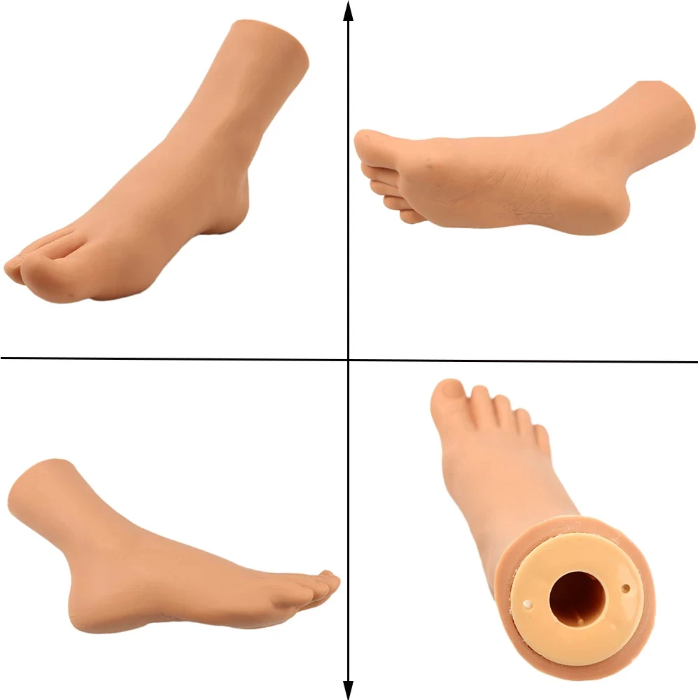 9-Inch Simulation Full Soft Silicone Female Foot Model Socks Sandals Foot Accessories Beautiful Feet Shooting Display Props