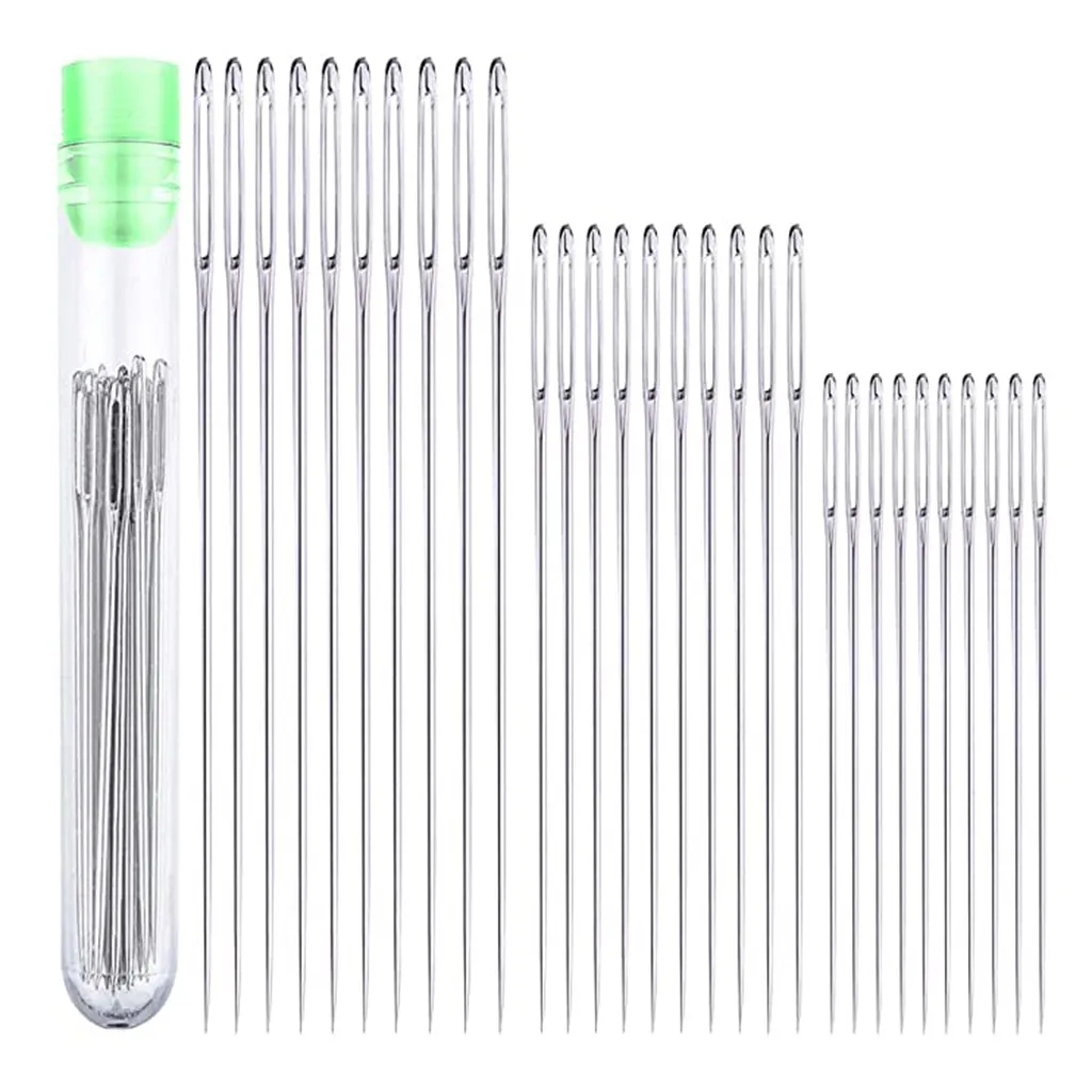 30PCS 5 Sizes Big Eye Sewing Machine Universal Stitching Supplies And Accessories Regular Useful Stitchcraft Needles Булавки Иго