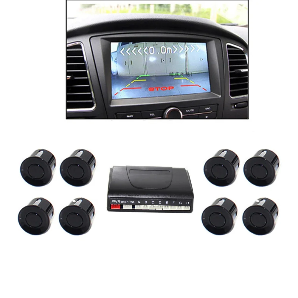 Car Video Parking Sensor Reverse Backup Radar Assist Auto parking Monitor Digital Display Step-up Alarm Video radar For DVD TFT