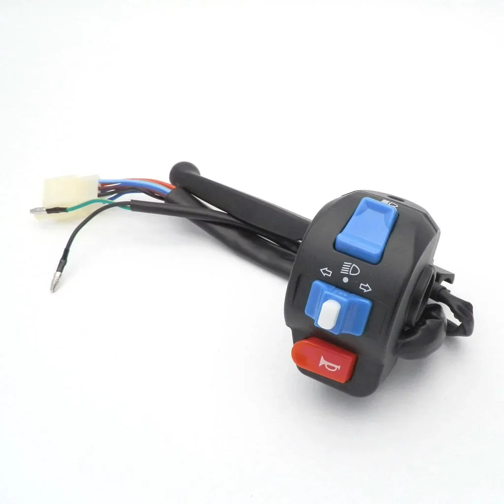

Motorcycle Scooter Moped 7/8" Left Light Switch Horn Turn Signal Control with 22mm handlebar pipe 8 wires with Brake Lever