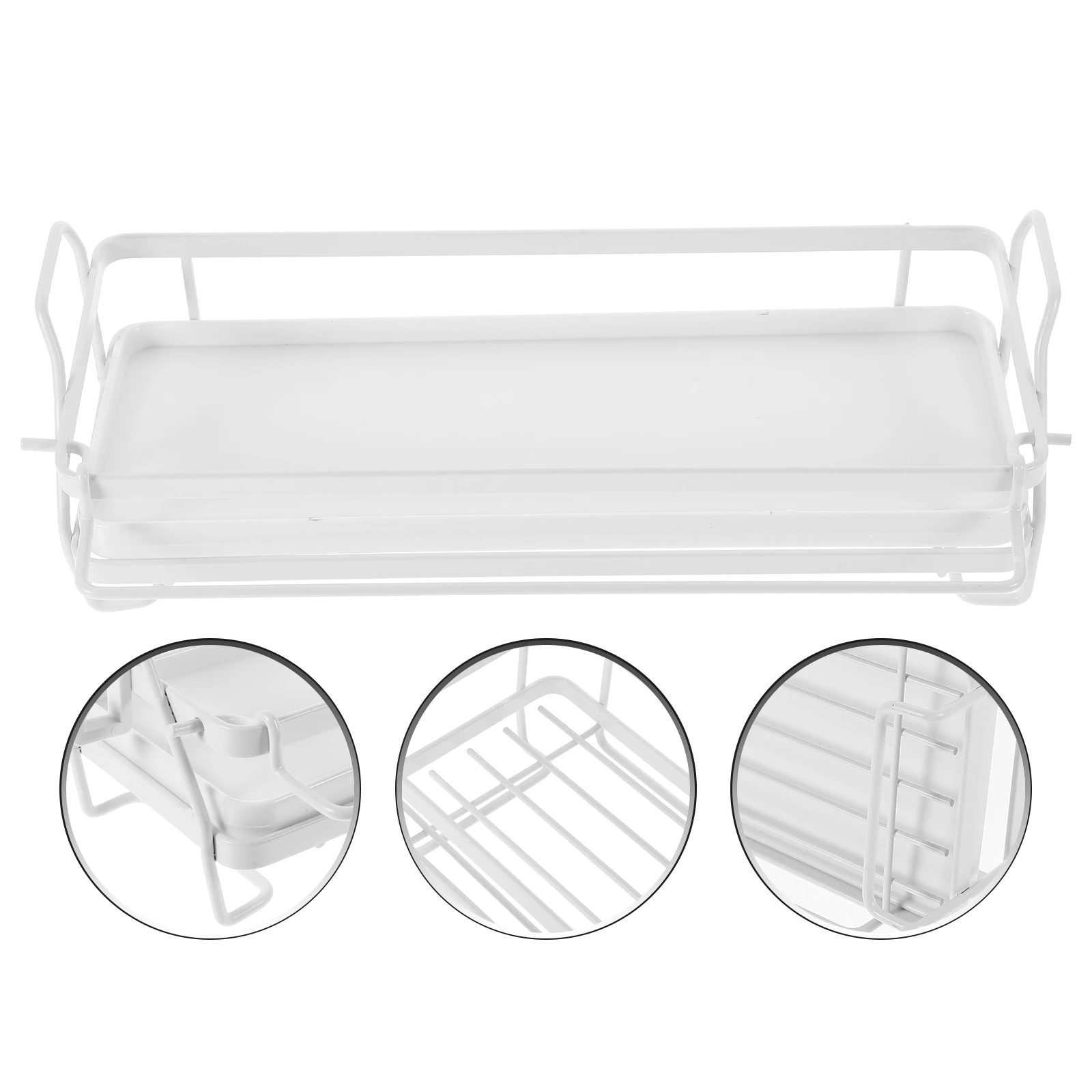 Wall Mounted Kitchen ganizer Rack Carbon Steel Sponge Drying Rack Spice Storage Shelf For Wall Bathroom Shelves Mounting Without