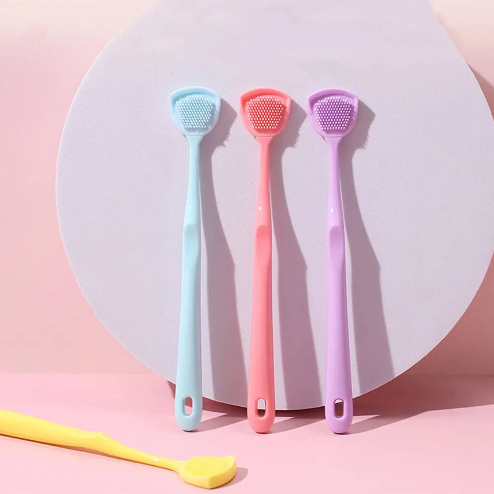 5Pcs Professional Tongue Scraper Set Double-Sided Design Portable Convenient Tongue Cleaner for Adults Oral Care Household Use
