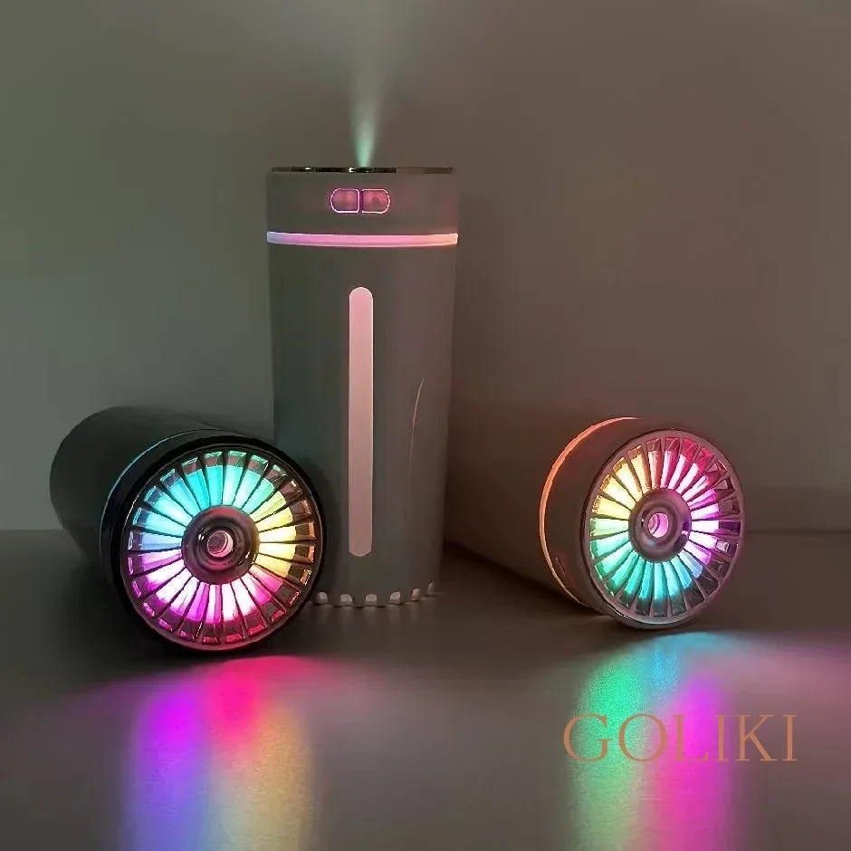 Draadloze Auto Luchtbevochtiger Draagbare 300Ml Usb Oplaadbare Diffuser Mist Maker Voor Thuis Slaapkamer Met Rgb Led Kleurrijke Verlichting