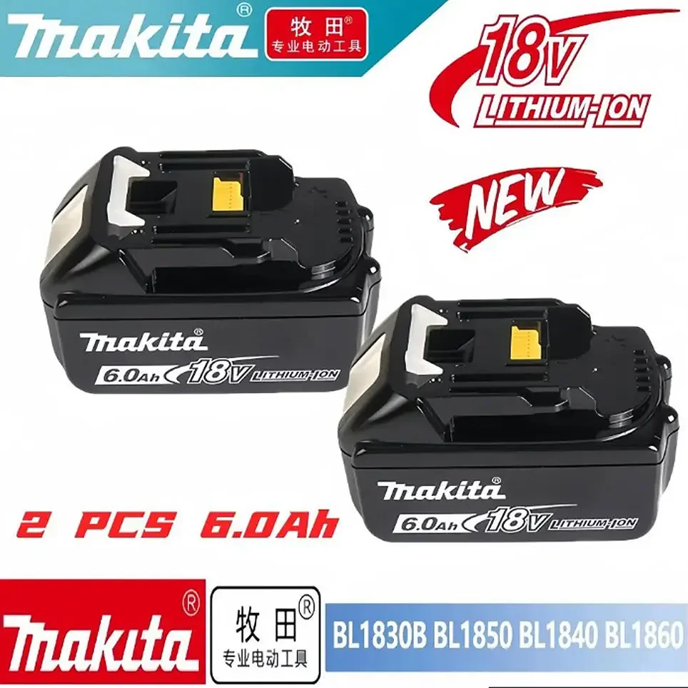 

Makita Original 18V Makita 6000mAh Lithium ion Rechargeable Battery 18v drill Replacement Batteries BL1850 BL1860 BL1830 BL1860B