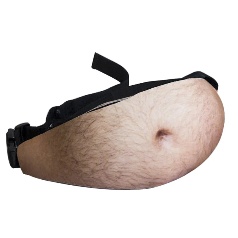 Lustige Pop Dad Bod Geld Gürtel Tasche Männer Reisetaschen Fleisch Farbe Kreative Fanny Pack Bier Fett Bauch Bum Beutel Taille Tasche – Detail 20