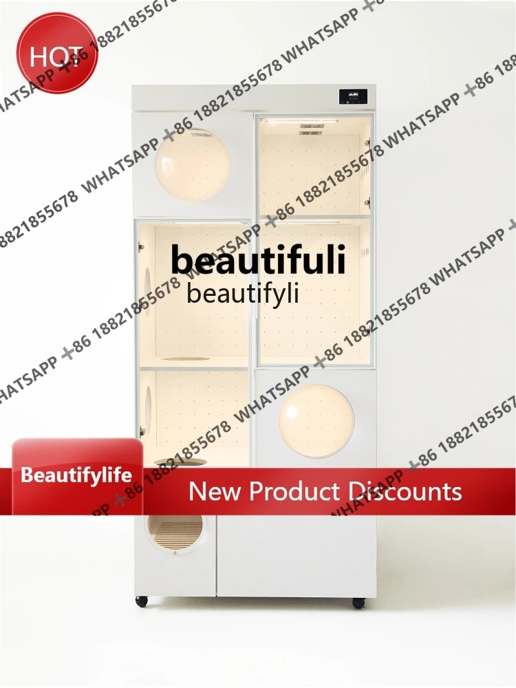 Intelligent Constant Temperature Villa Sand Basin Luxury Cat House Cabinet Villa Cat Cage