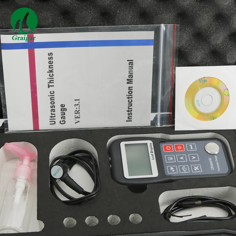 KT320 High Accuracy Digital Ultrasonic Metal Thickness Gauge KT-320 Measuring Range 1.2~230mm