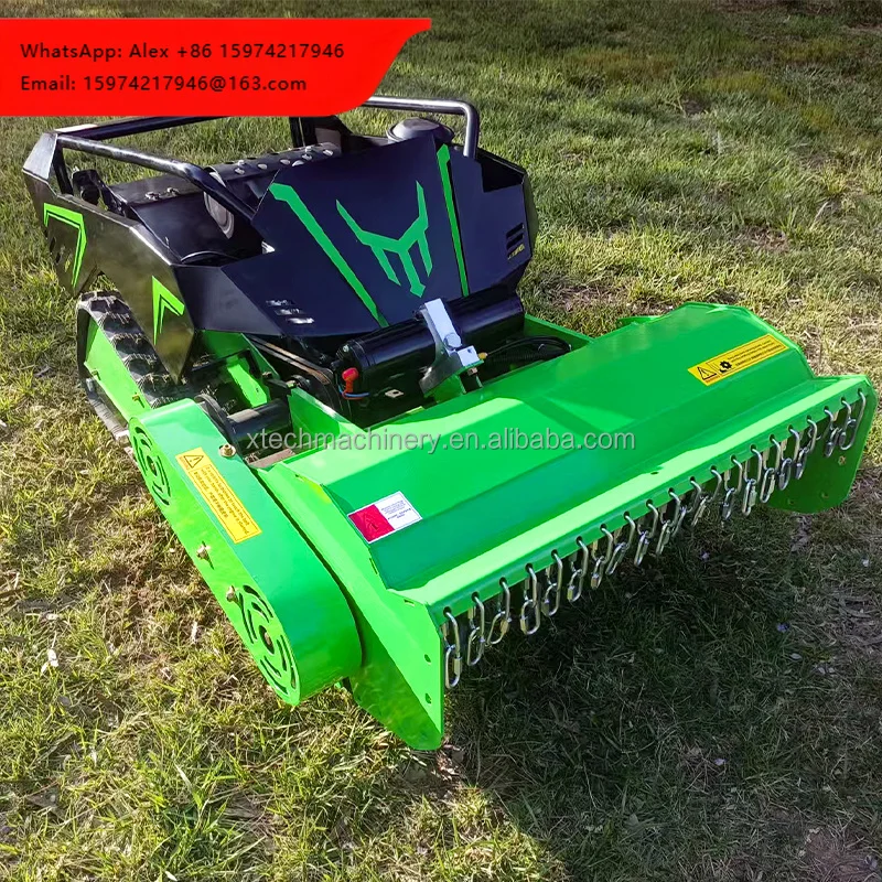 800mm Flail Mower And Zero Turn Lawn Mower Made Remote Control Intelligent Robot Lawn Mower